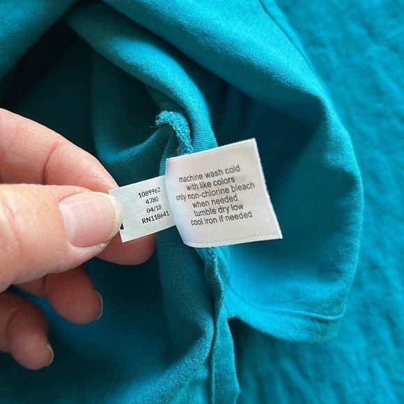 Lane Bryant sleeveless double layer tunic top size 24 back zipper layered tank - Picture 10 of 13